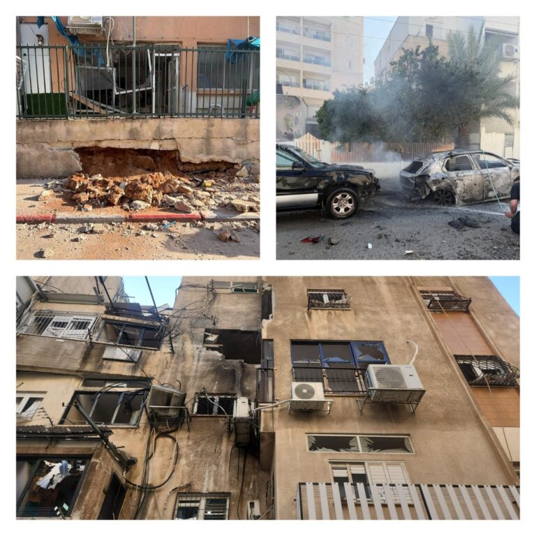 זירות נפילת רסיסים בעיר