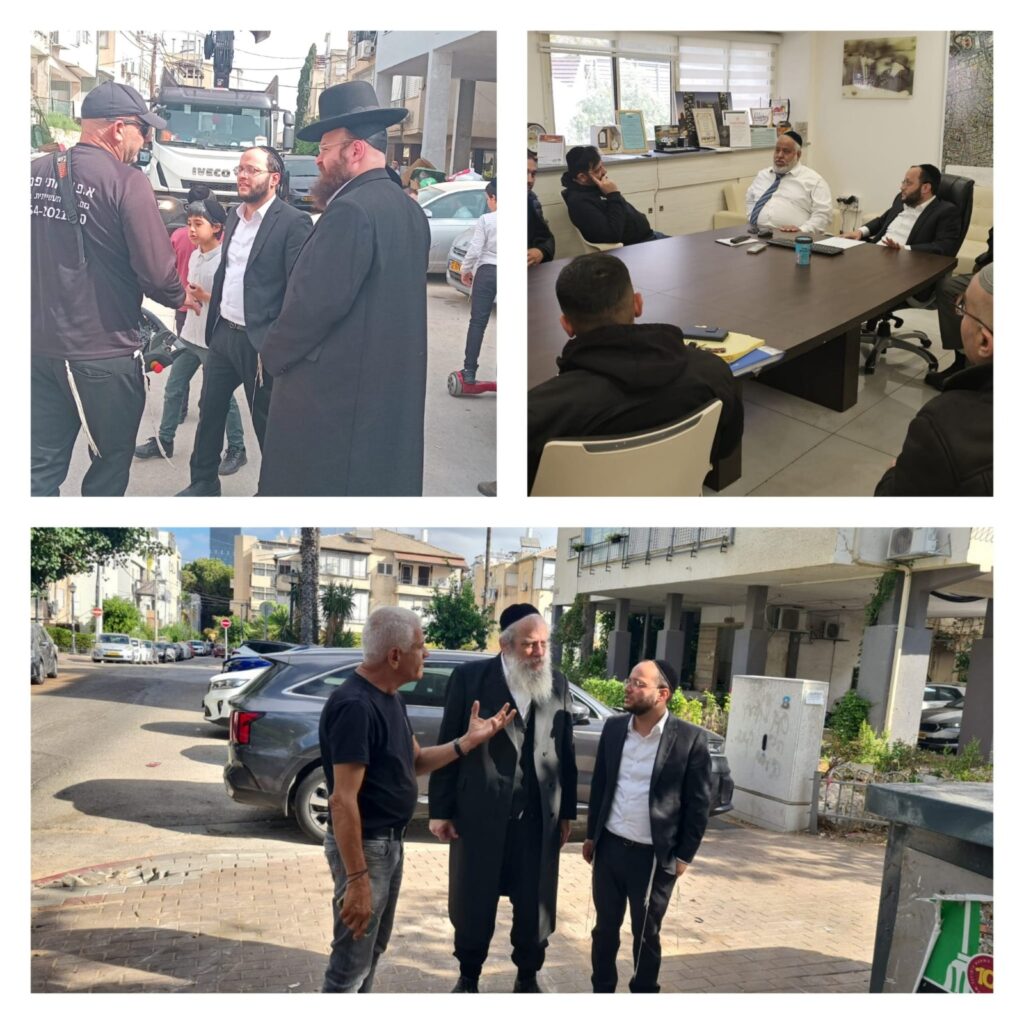 ראש העיר וחבר מועצה הרב שטרן בסיור בעיר לקראת החג